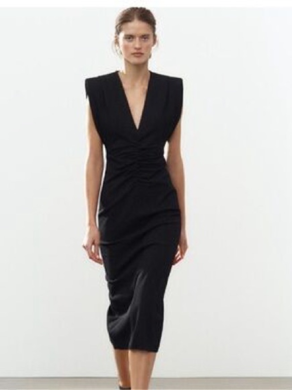 Zara ZW Collection Black midi Dress
